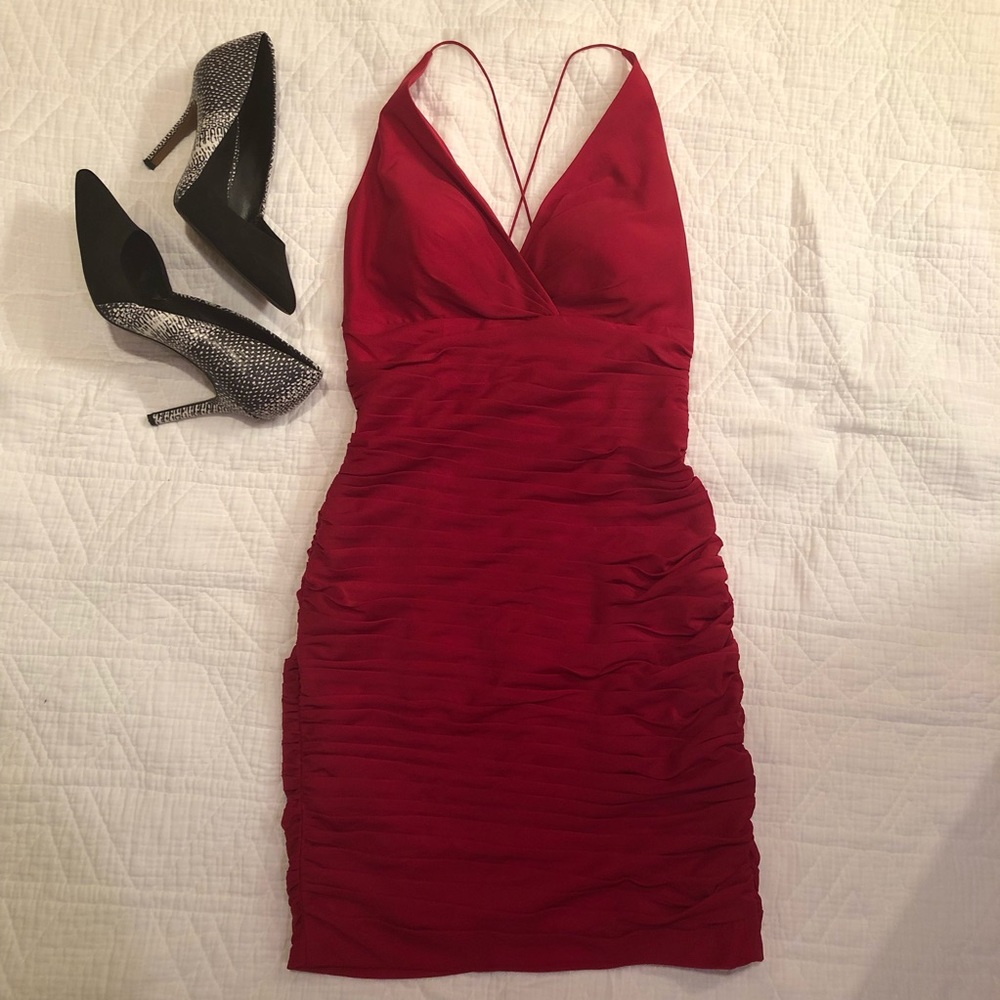 Hot pink cocktail dress